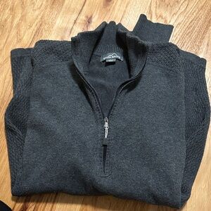 Eddie Bauer Charcoal Zip-Up Sweater